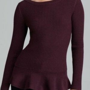 NWOT Tory Burch Ramona peplum wool sweater